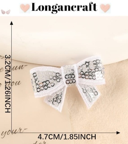 Colorful Bowknot Sequin Patches