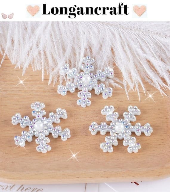 three Snowflakes Rhinestone Iron On Patches