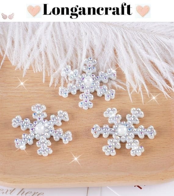 three Snowflakes Rhinestone Iron On Patches