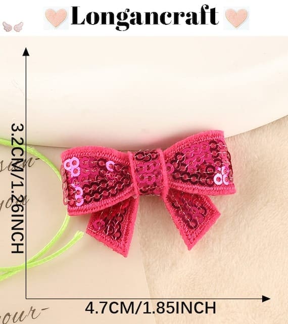Colorful Bowknot Sequin Patches