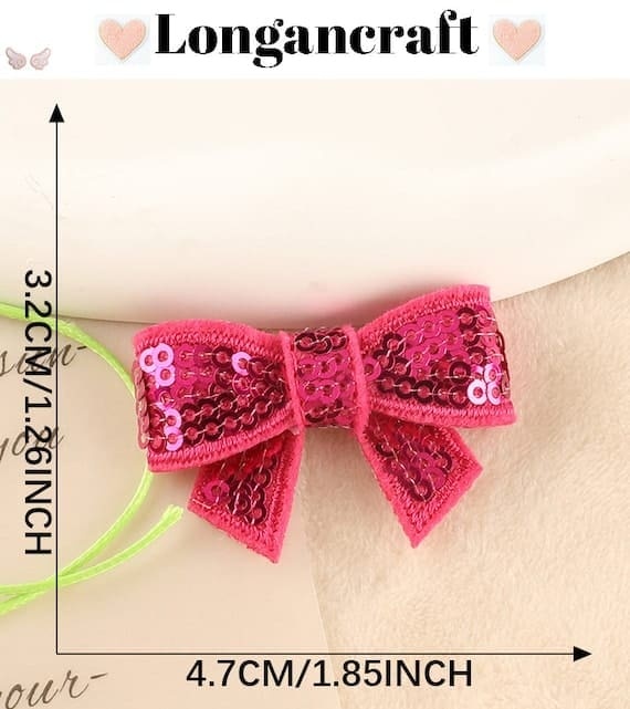 Colorful Bowknot Sequin Patches