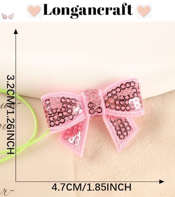 Colorful Bowknot Sequin Patches