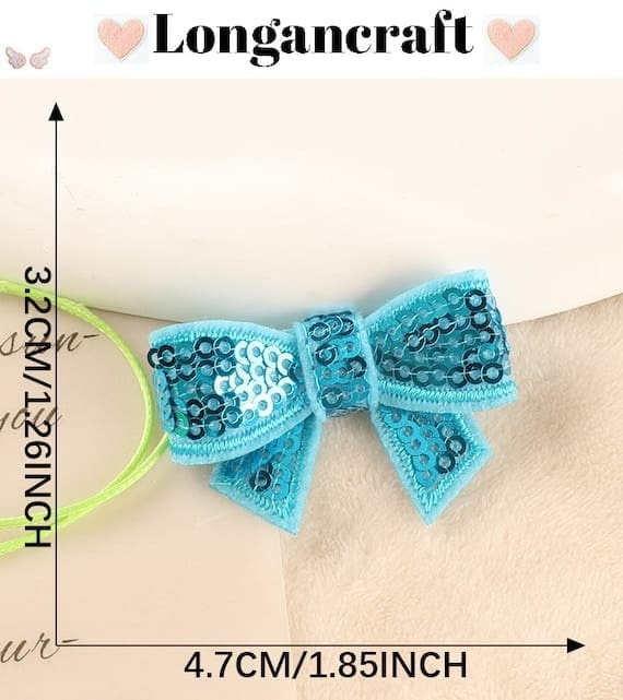 Colorful Bowknot Sequin Patches