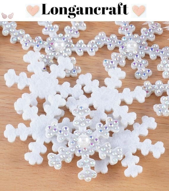 Snowflakes Rhinestone Patches