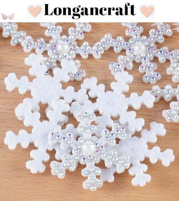 Snowflakes Rhinestone Patches