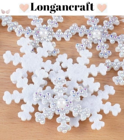 Snowflakes Rhinestone Patches