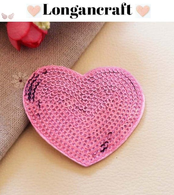 Heart Bowknot Sequin Patches