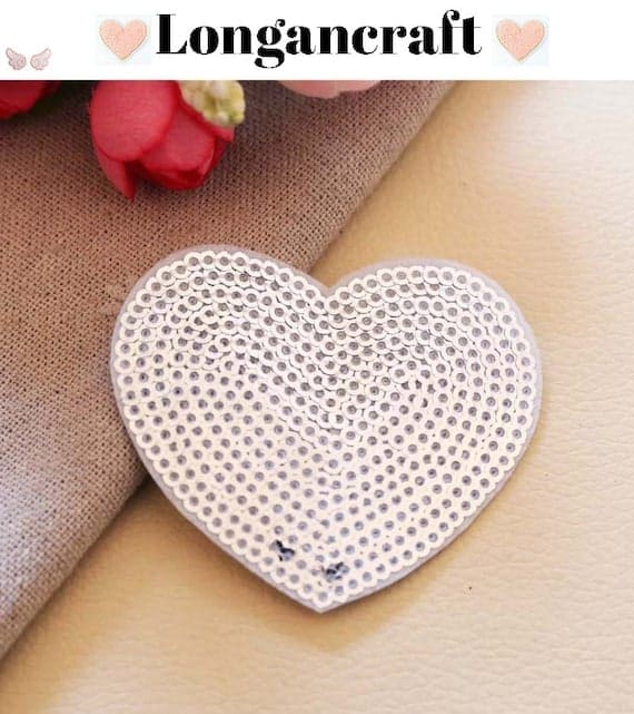 Heart Bowknot Sequin Patches