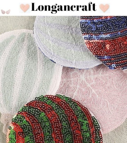 A group of different colored Christmas Sequin Patches