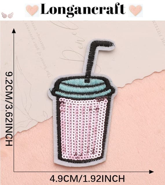 Food Fruit Sequin Iron On Patch