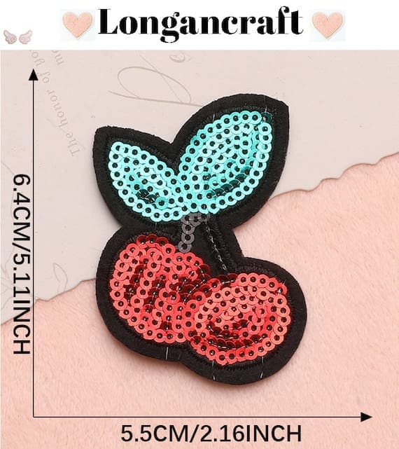 Food Fruit Sequin Iron On Patch