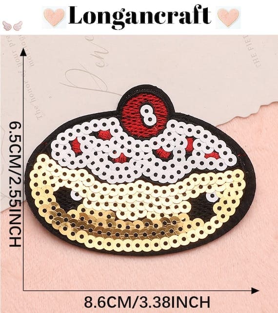 Food Fruit Sequin Iron On Patch