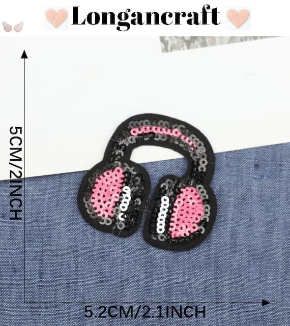 Bowknot Heart Sequin Patches