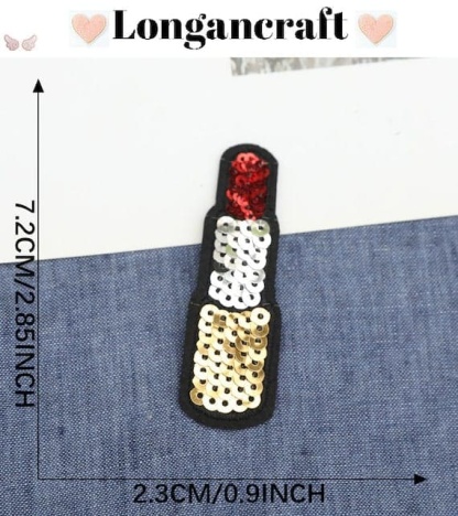 Bowknot Heart Sequin Patches