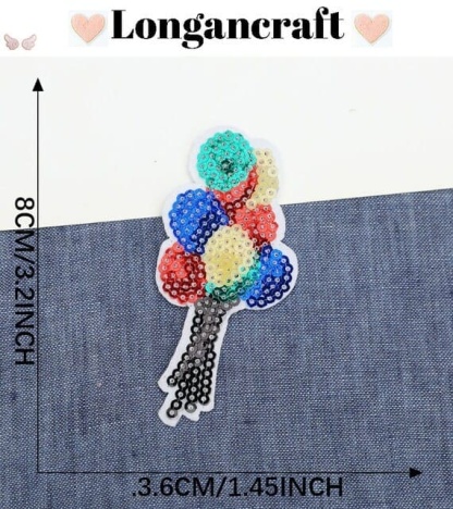 Bowknot Heart Sequin Patches