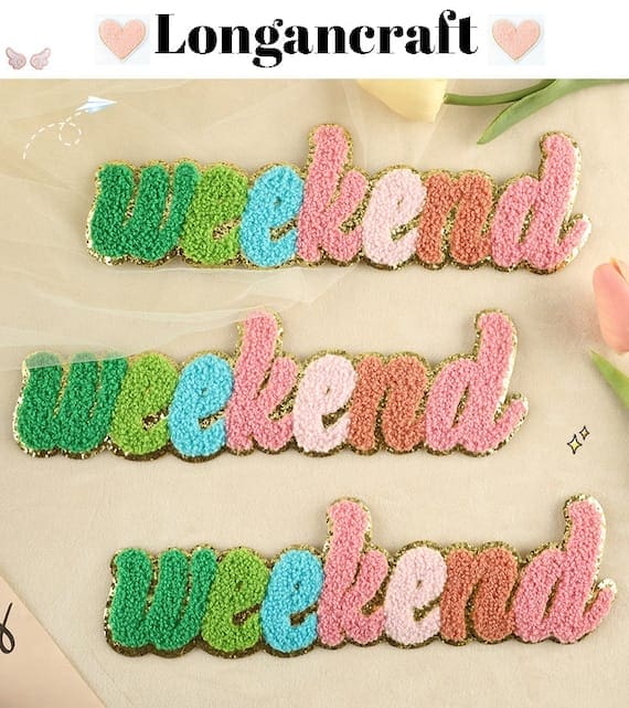 Weekend Chenille Patches