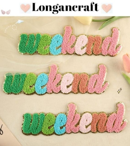 Weekend Chenille Patches