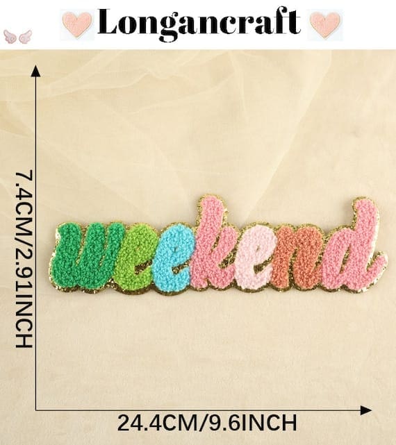Weekend Chenille Patches