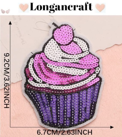 Food Fruit Sequin Iron On Patch