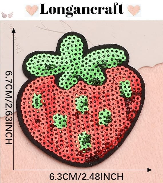 Food Fruit Sequin Iron On Patch