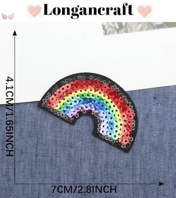 Bowknot Heart Sequin Patches