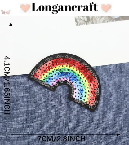 Bowknot Heart Sequin Patches