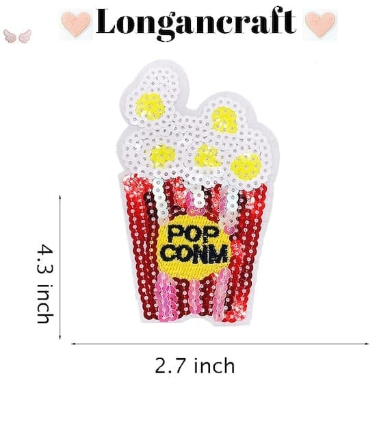 Rainbow Popcorn Sequin Patches