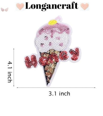 Rainbow Popcorn Sequin Patches