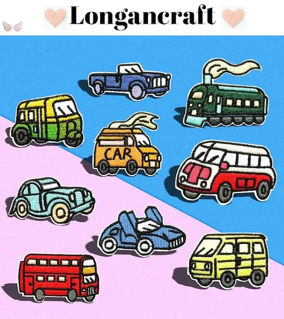 A variety of different vehicles Patches