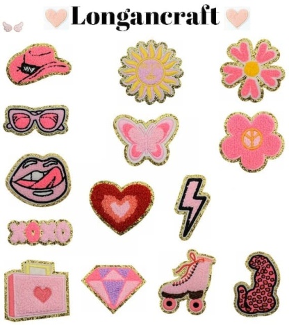 Cowgirl Pink Chenille Patches
