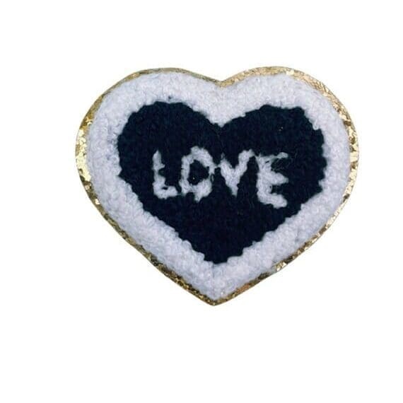 Rainbow Heart Chenille Patches