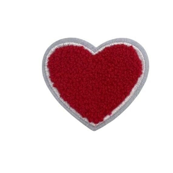 Rainbow Heart Chenille Patches