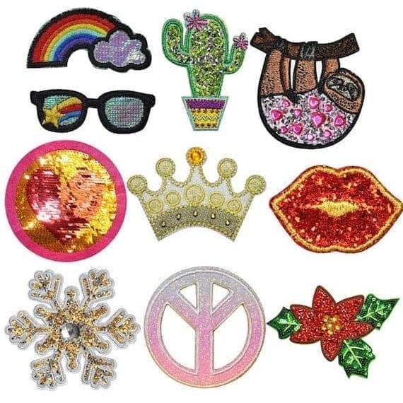 Cactus Sloth Rhinestone Patches