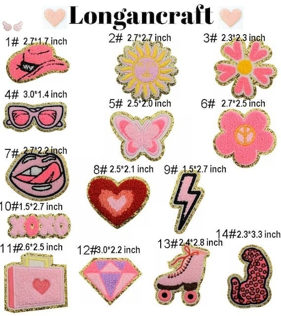 Cowgirl Pink Chenille Patches