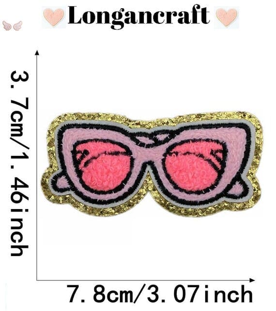 Cowgirl Pink Chenille Patches