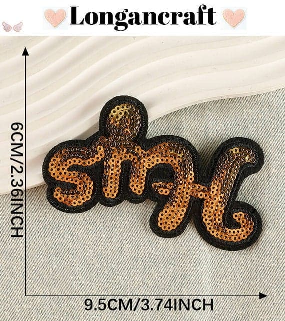 Musical Note Sequin Patches