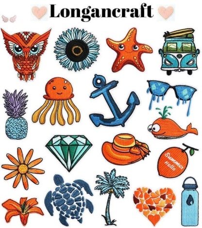 Sea Theme Embroidery Patches