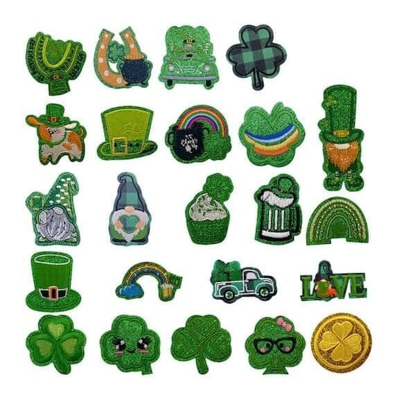 Green Lucky Iron On Patches