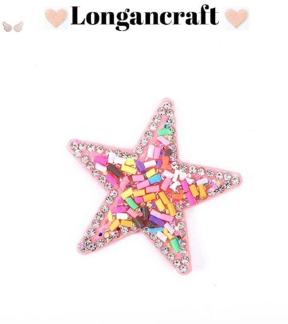Star Rhinestone Sew On Patches