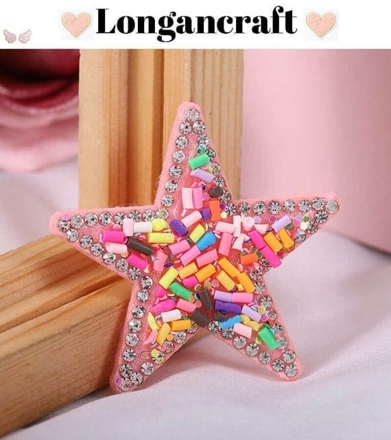 Star Rhinestone Sew On Patches