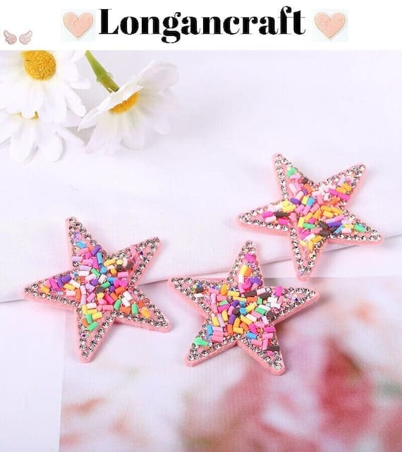 Star Rhinestone Sew On Patches