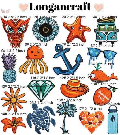 Sea Theme Embroidery Patches