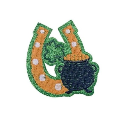 Green Lucky Iron On Patches