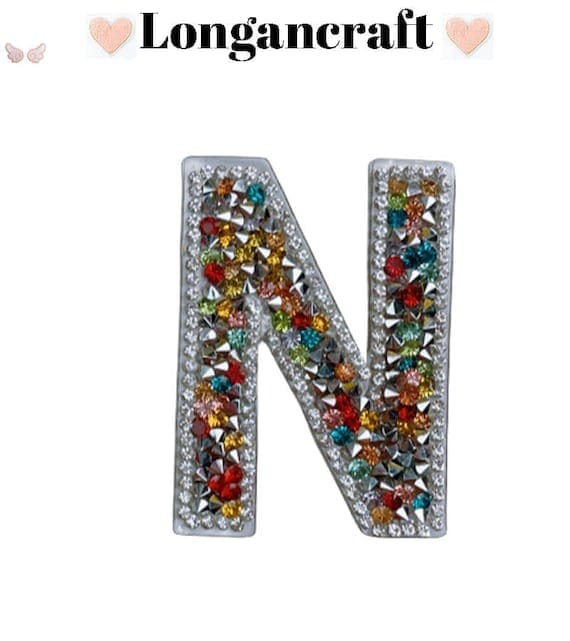 Color Rhinestone Letter Patches
