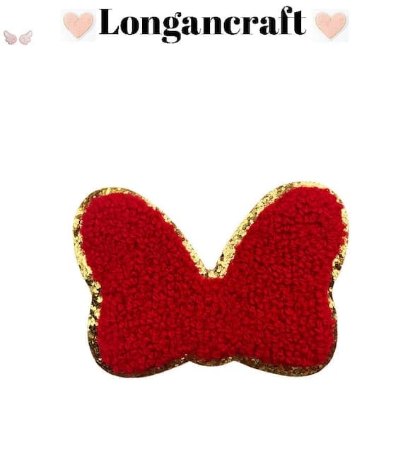 Bow Tie Chenille Patches