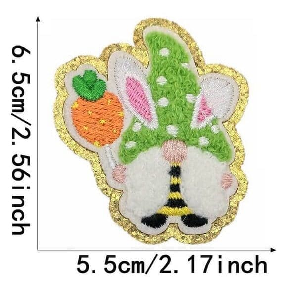 Bunny Egg Chenille Patches