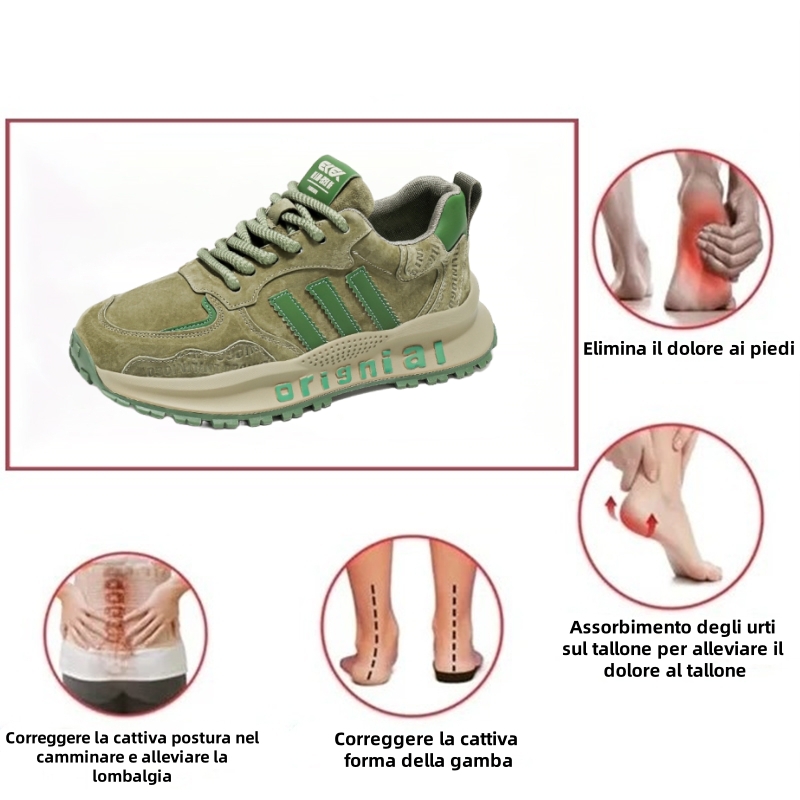 【⏰Sconto del 50% oggi - da non perdere】 Scarpe ortopediche dal design ergonomico - pelle di alta qualità + cuciture a mano 👞