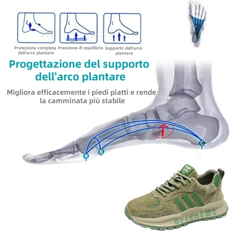 【⏰Sconto del 50% oggi - da non perdere】 Scarpe ortopediche dal design ergonomico - pelle di alta qualità + cuciture a mano 👞