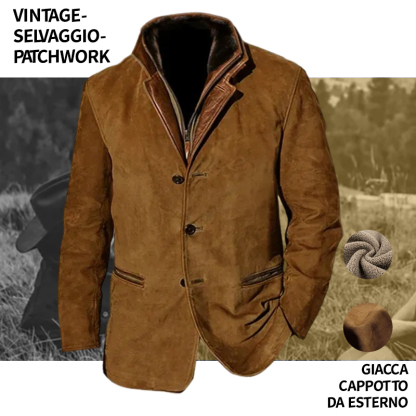 ⭐Ultimo giorno - 70% di sconto sulla giacca vintage in pelle di media lunghezza da uomo della serie Yellowstone