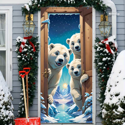 50% OFF🌟2025 Christmas and Halloween Door Cover--Suitable for Both Exterior and Interior Doors